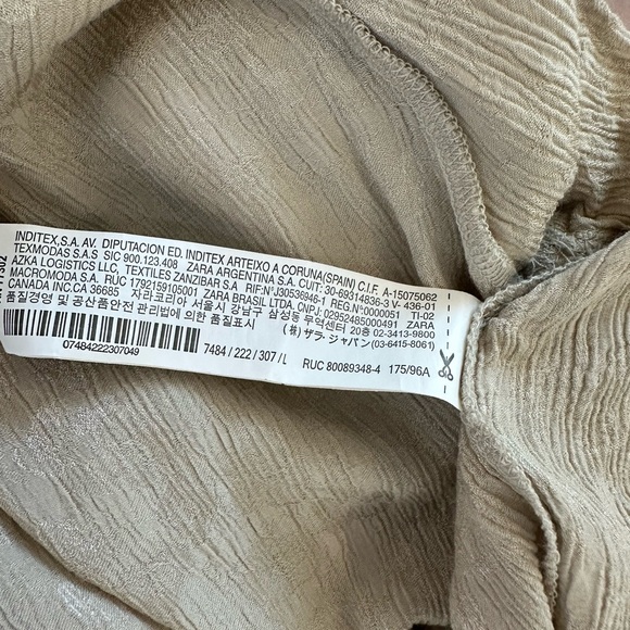 ZARA BASIC COLLECTION JACQUARD ASYMMETRIC KIMONO WRAP BOOUSE SIZE L - Picture 10 of 10